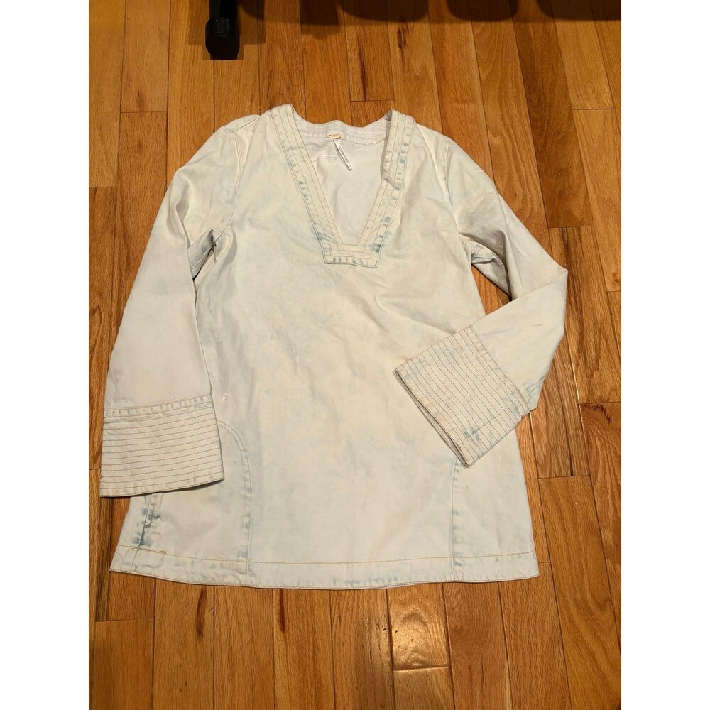 Free People Dreaming Of Denim Cloud Wash Tunic Size Large